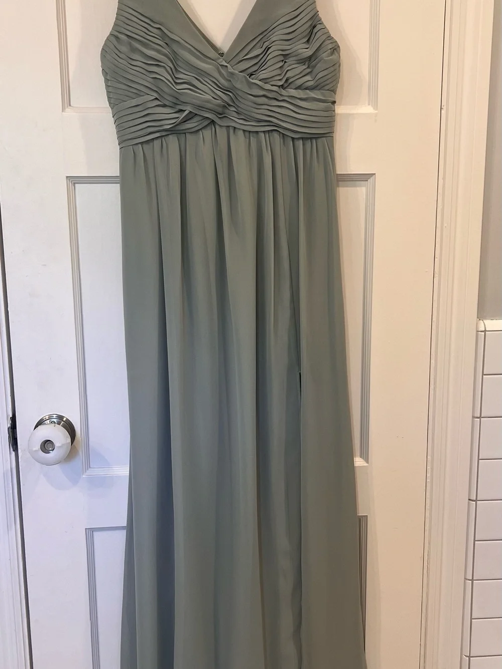 Birdy Grey Laurie Empire Dress - Sage, Maternity Friendly - Picture 4 of 5